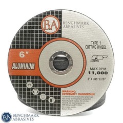 Benchmark Abrasives Type 1 Aluminum Oxide 6 Inch Cut Off Wheels for 6 inches
