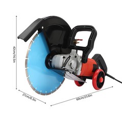 Electric Concrete Cutter Saw, Circular Saw with Saw Blade and Rolling Pulley HOT