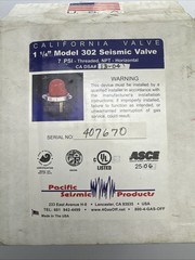 Pacific Seismic 1 1/4” Horizontal Gas Earthquake Valve