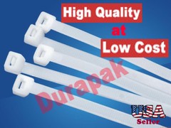500 PCS 4″ 18 Lbs Natural Color Nylon Cable Wire Tie Self Lock Zip Secure Strap