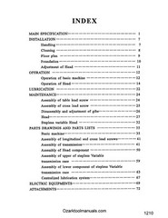Enco,JET,Asian 9″x42″ 9″x49″ Vertical Milling Machine Operator Parts Manual 1210