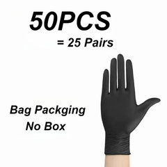 10/20/50/100PCS Black Nitrile Disposable Gloves Disposable Cleaning Hairdressing