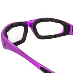 Birdz Eyewear Oriole A/F Padded Sunglasses Purple & Pink Frames w/ Clear Lenses