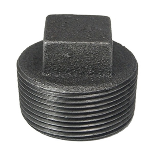 3/8″ BLACK MALLEABLE IRON PLUG fitting pipe npt