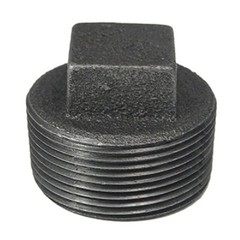 3/8″ BLACK MALLEABLE IRON PLUG fitting pipe npt
