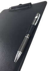 Clipboard Faux Leather Single Black
