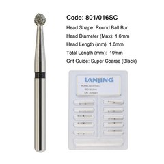 WAVE Dental Carbide Burs Diamond Bur Round FG 2 4 5 6 8 Friction Grip High Speed