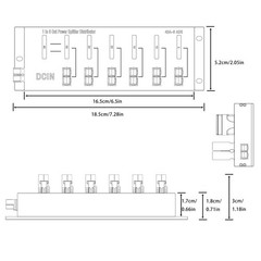 1 in 6 Connector Power Divider Power Board 40Amp Power Pole Distribution Block M