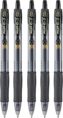 Pilot G2 0.7mm Roller Ball Gel Pens Black Ink 5-Pack (31078)