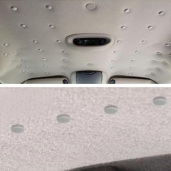 60PCS Gray White Car Roof Headliner Repair Kit with Installa Color: Gray White