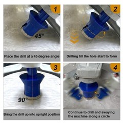 All In One Stone Cutting Grinding Polishing Kit 2″ Diamond Tools 5/8-11 Grinder