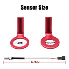 Cylinder Head Temperature Meter Engine Temperature Gauge with 10mm 14mm Probe…