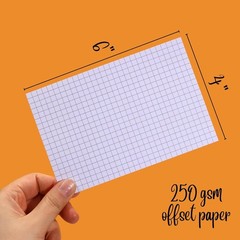 Extra Heavyweight Grid Index Cards 4×6 Inch 92lb Weight Double Sided Graph Ru