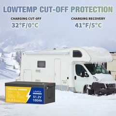 48V 100Ah LiFePO4 Lithium Battery 15000 Deep Cycle BMS for Solar RV Off-grid RV