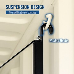 4PCS Black Cargo Shipping Container Shelving Shelf Brackets Universal 18″x60″