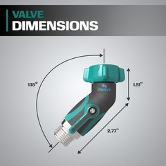 Heavy Duty 45 Angle Hose Connector Metal Elbow Fitting With Shut Off Valve
