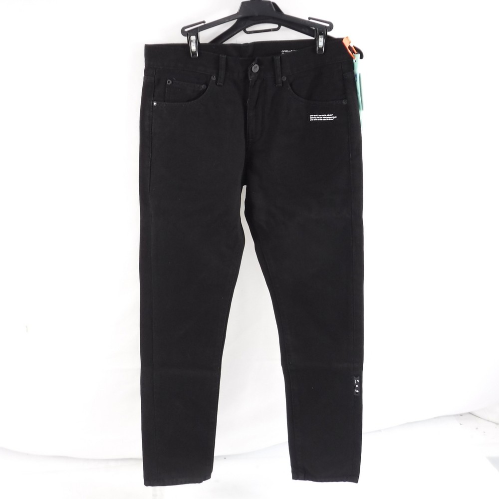 OFF-WHITE c/o Virgil Abloh Diagonal Pocket Slim Jean Black Men’s Size 32