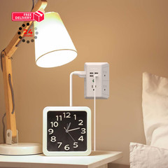 USB Wall Charger, POWERIVER Multi Outlet Extender Surge 3U1C/Standard, White