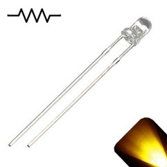 50 x 12v 3mm LED Light Yellow Gold Ultra Bright Internal Resistor 5v-15v 9v no