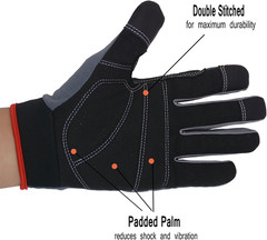 Work Gloves for Men & Women, Utility Mechanic Working Gloves Touch Screen, Flexi