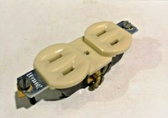 10-PK Leviton IVORY Bakelite Duplex Flush Receptacle w/ Narrow Ears NEW 222-I