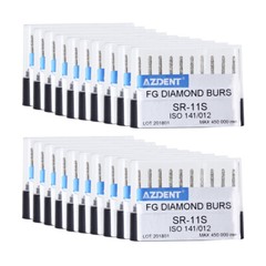 10pcs/kit AZDENT Dental FG Diamond Burs for High Speed Handpiece Friction Grip