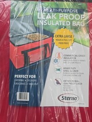 Sterno Insulated Delivery Bag, Leak Proof Hot Cold Food Transport,Extra Large
