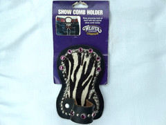Weaver Leather Livestock Show Comb Holder Black Zebra New!