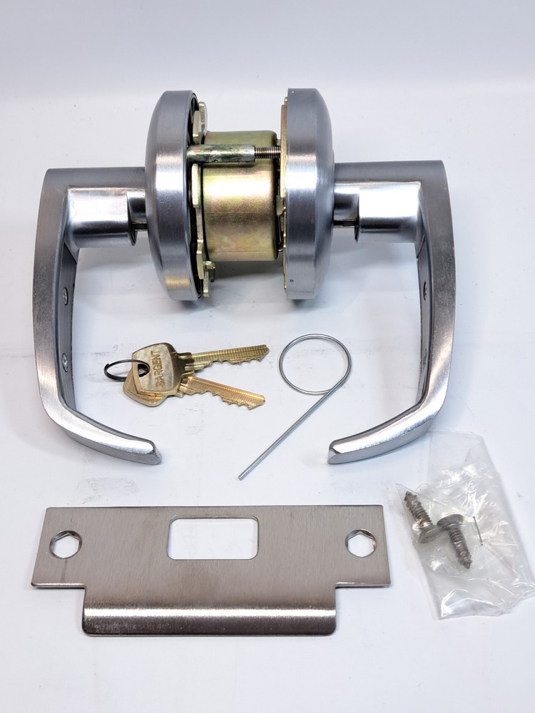 SARGENT 28-65G04 KL STOREROOM OR CLOSET CYLINDRICAL LEVER LOCK – USED NO LATCH