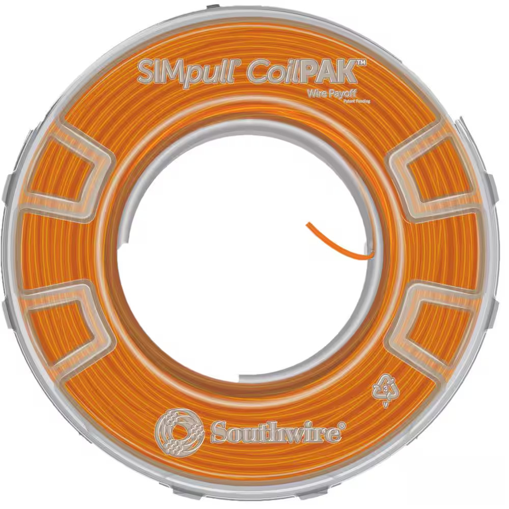 1000 Ft. Orange 12/1 STR CU Mini Coilpak Simpull THHN Wire