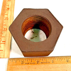 (1) 1 7/8″-10 Hex Nut Steel Plain FINE THREAD 1 7/8-10 1.87″ HEX NUT (2.76×1.74)