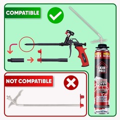 Spray Foam Insulation Can (12 x 30 oz. / 850 g) Expanding Sealant, High Density