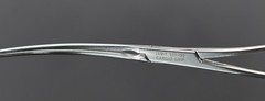 Jarit 320-190 DeBakey Bulldog Clamp, Serrated, S-Shaped, Curved, 5.25″