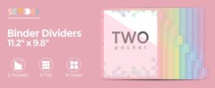 Pastel Binder Dividers with Tabs and Pockets – Soft Plastic Dividers for 3 Ring