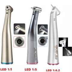 Dental 1:1 1:5 1:4.2 LED Fiber Optic Contra Angle Increasing Handpiece
