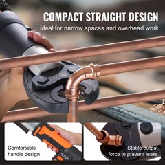 Uimoso VEVOR Pro Press Tool Pipe Crimping Kit Press Tool Battery Kit 1/2″ 3/4″