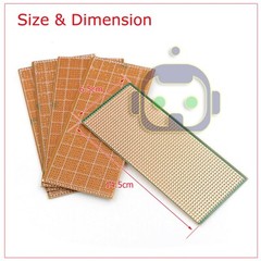 3 PC Single Sided PCB Circuit Proto Perf Board FR 6.5×14.5cm