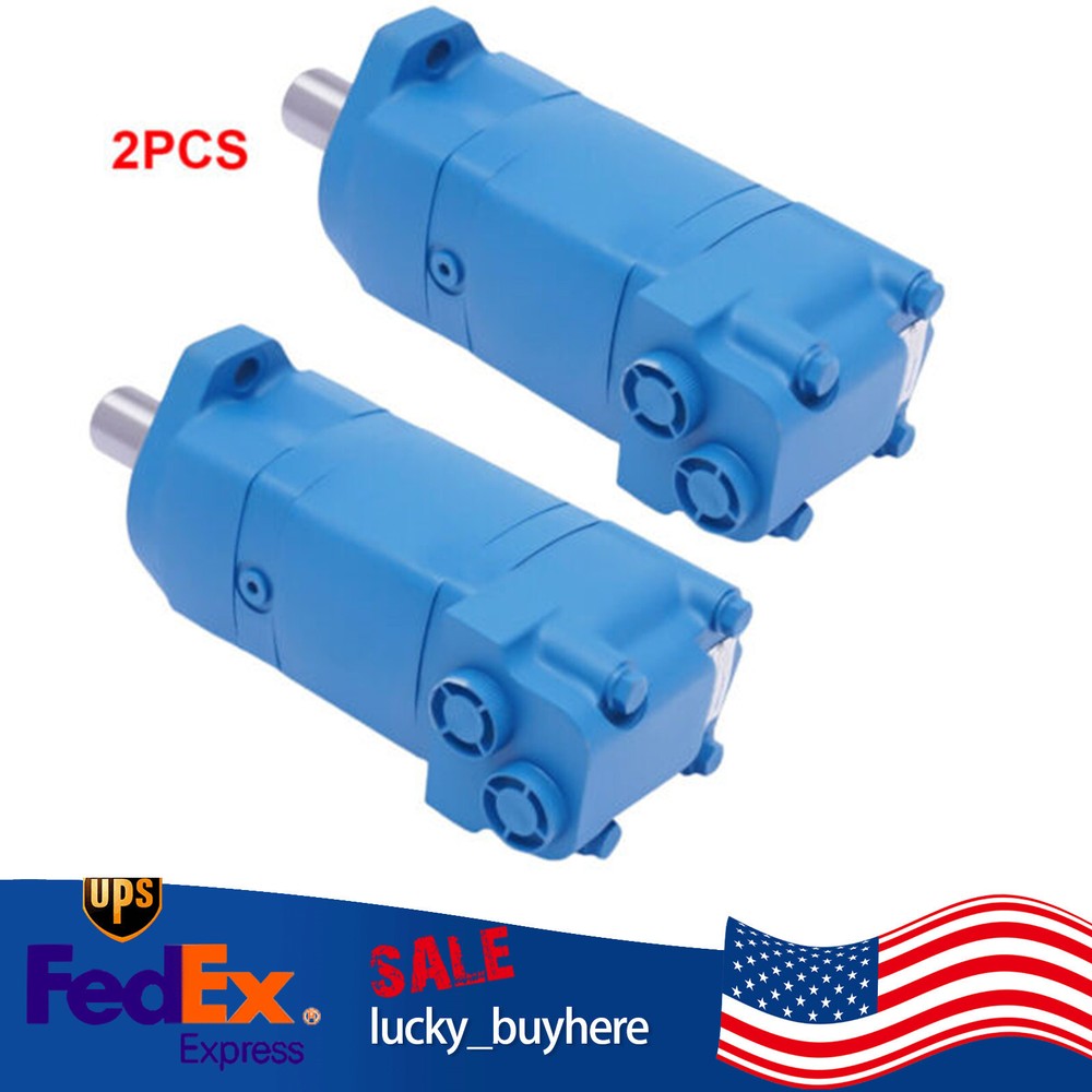 2PCS 2 Bolt Hydraulic Motor 1-1/4″ Straight Key Shaft For Char-Lynn Eaton 2000