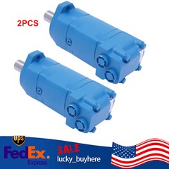 2PCS 2 Bolt Hydraulic Motor 1-1/4″ Straight Key Shaft For Char-Lynn Eaton 2000