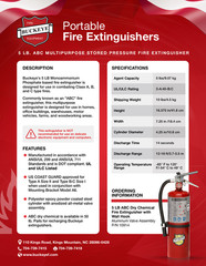 NEW 5LB Buckeye – ABC Dry Chemical Fire Extinguisher with cert tag