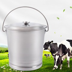 Stainless Steel Milk Pail Bucket with Lid Handle 8.5 Qt Milk Pail Stainless