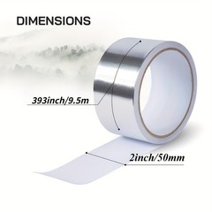 Aluminum Foil Tape 2in x 33ft High Temp Heat Shield Waterproof HVAC Duct Repair