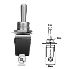 6Pack Heavy Duty Marine Waterproof On/Off Rocker Toggle Switches 12250V