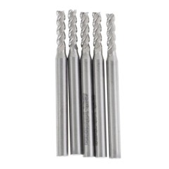 5 PCS 3/32″ 4 Flute Carbide End Mill 1-1/2″ Overall Length 3/8″ LOC New