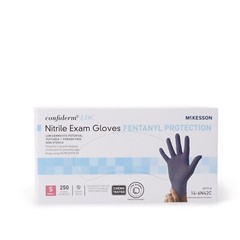 McKesson Confiderm 3.8 Nitrile Exam Gloves Powder-Free – Small – Blue