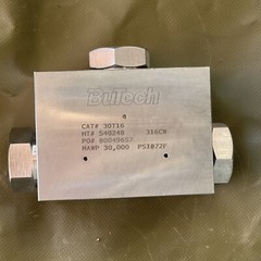 BuTech CAT# 30T16. 30,000 PSI
