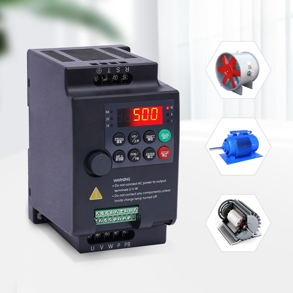 Variable Frequency Drive 0.75KW/1.5KW/2.2KW VFD 1/2/3HP Motor Inverter Converter