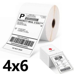4×6 Thermal Shipping Labels Paper 500/1000X for Zebra & Rollo & Phomemo Printers