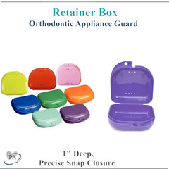 Dental Orthodontic Retainer Denture Storage Case Box Mouthguard Case, Upto 200Cs