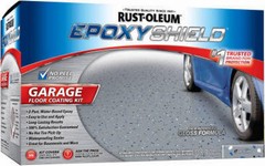 (2) Kits RUSTOLEUM 251965 1 Gallon EPOXY SHIELD GRAY GARAGE FLOOR PAINT 2 pack